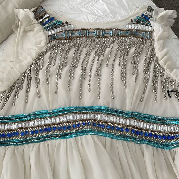 TULAROSA x REVOLVE Stella Dress in Ivory SIZE S NWOT Retail 278.00 BEADS IN TACT - Picture 5 of 14